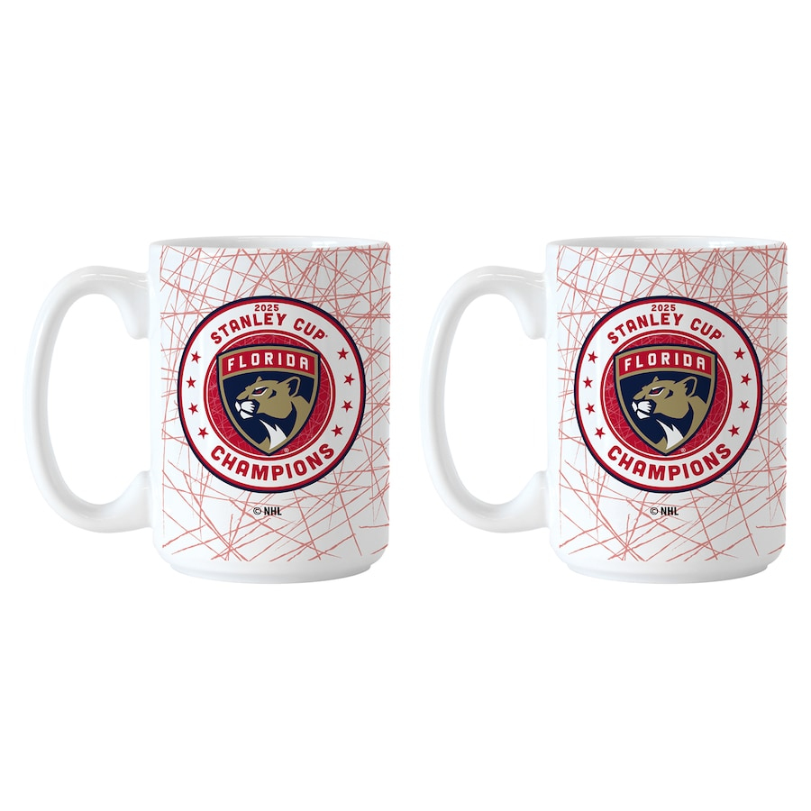 Florida Panthers sada hrnků 2025 Stanley Cup Champions Two-Pack 15oz. Wrap Sublimated