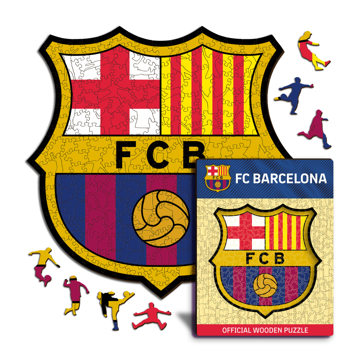 FC Barcelona dřevěné puzzle Crest 500 pcs