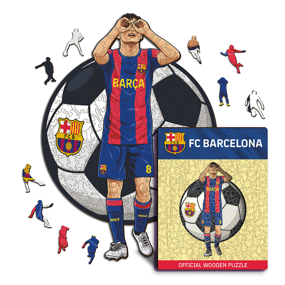 FC Barcelona dřevěné puzzle Pedri 270 pcs