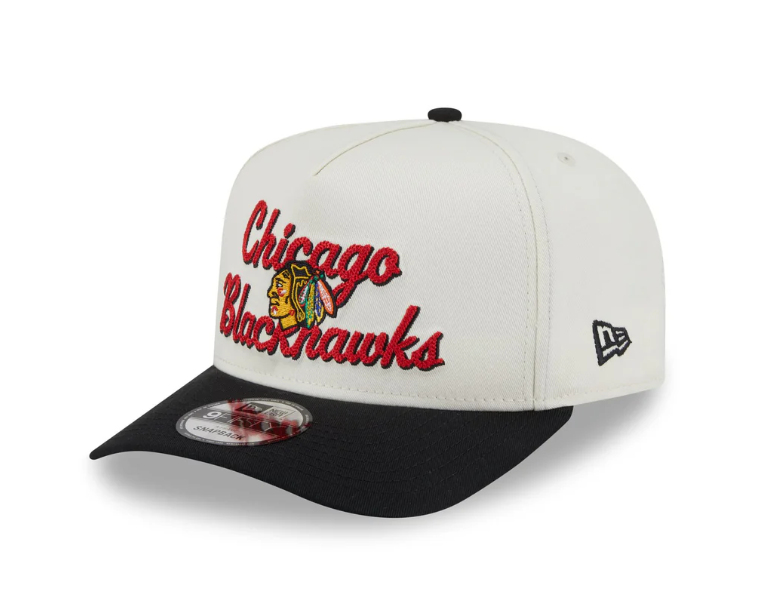 Chicago Blackhawks čepice baseballová kšiltovka New Era 950AF Chainstitch white