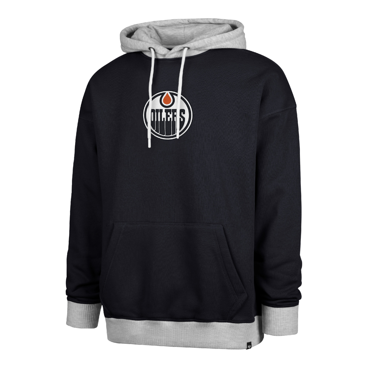 Edmonton Oilers pánská mikina s kapucí 47 Patch Drop Shoulder Hood black