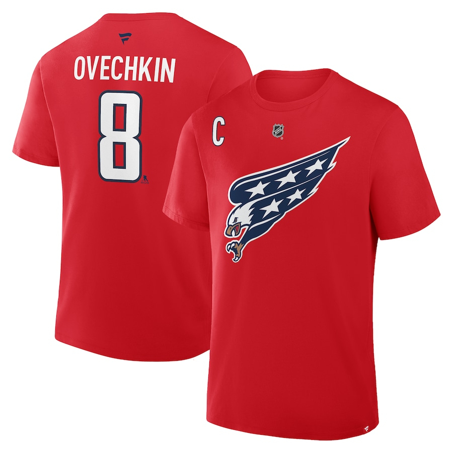 Washington Capitals pánské tričko Alexander Ovechkin #8 Stack Name & Number 2025/26 red