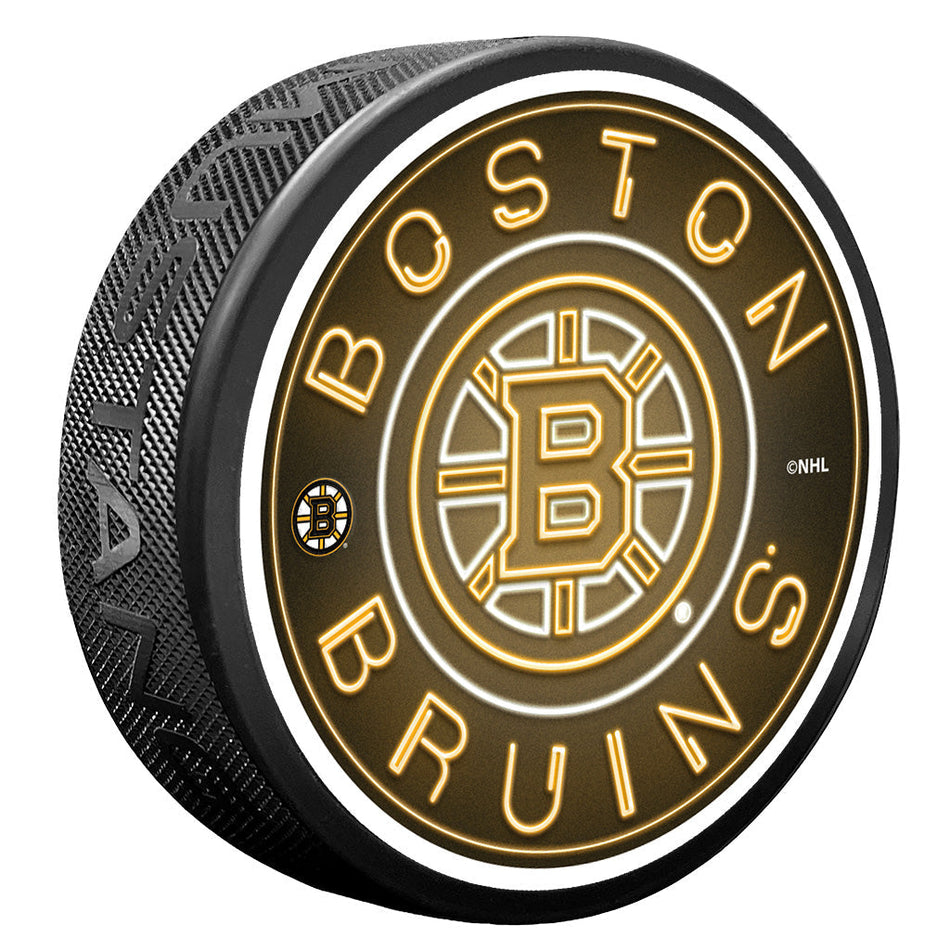 Boston Bruins puk Neon