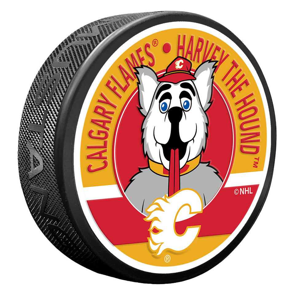 Calgary Flames puk Harvey Mascot Textured
