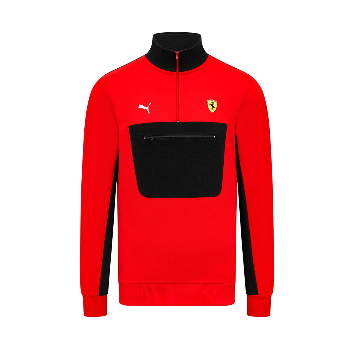 Ferrari pánská mikina 1/4 Zip Red F1 Team 2023