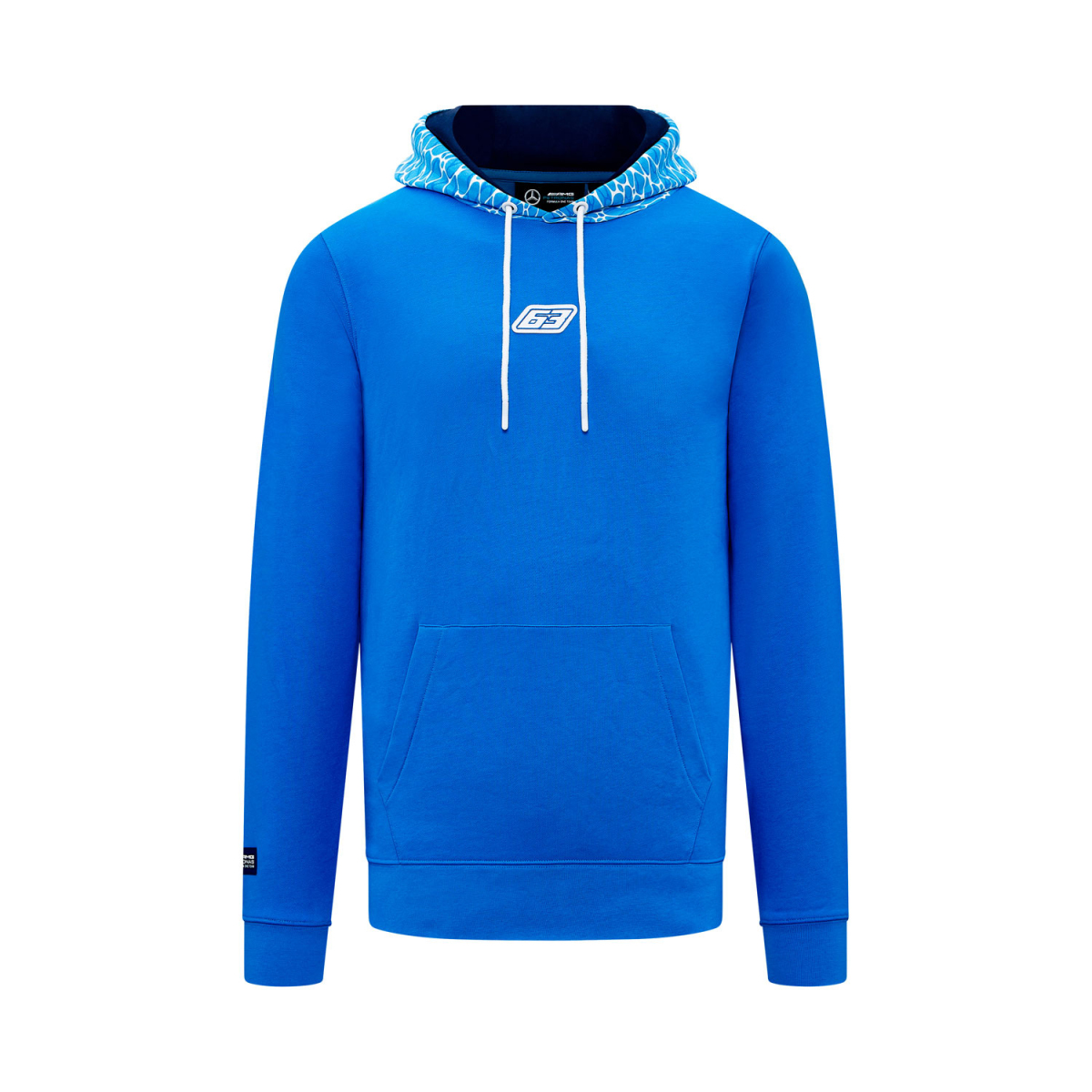 Mercedes AMG Petronas pánská mikina s kapucí George Russell SE Miami blue F1 Team 2023