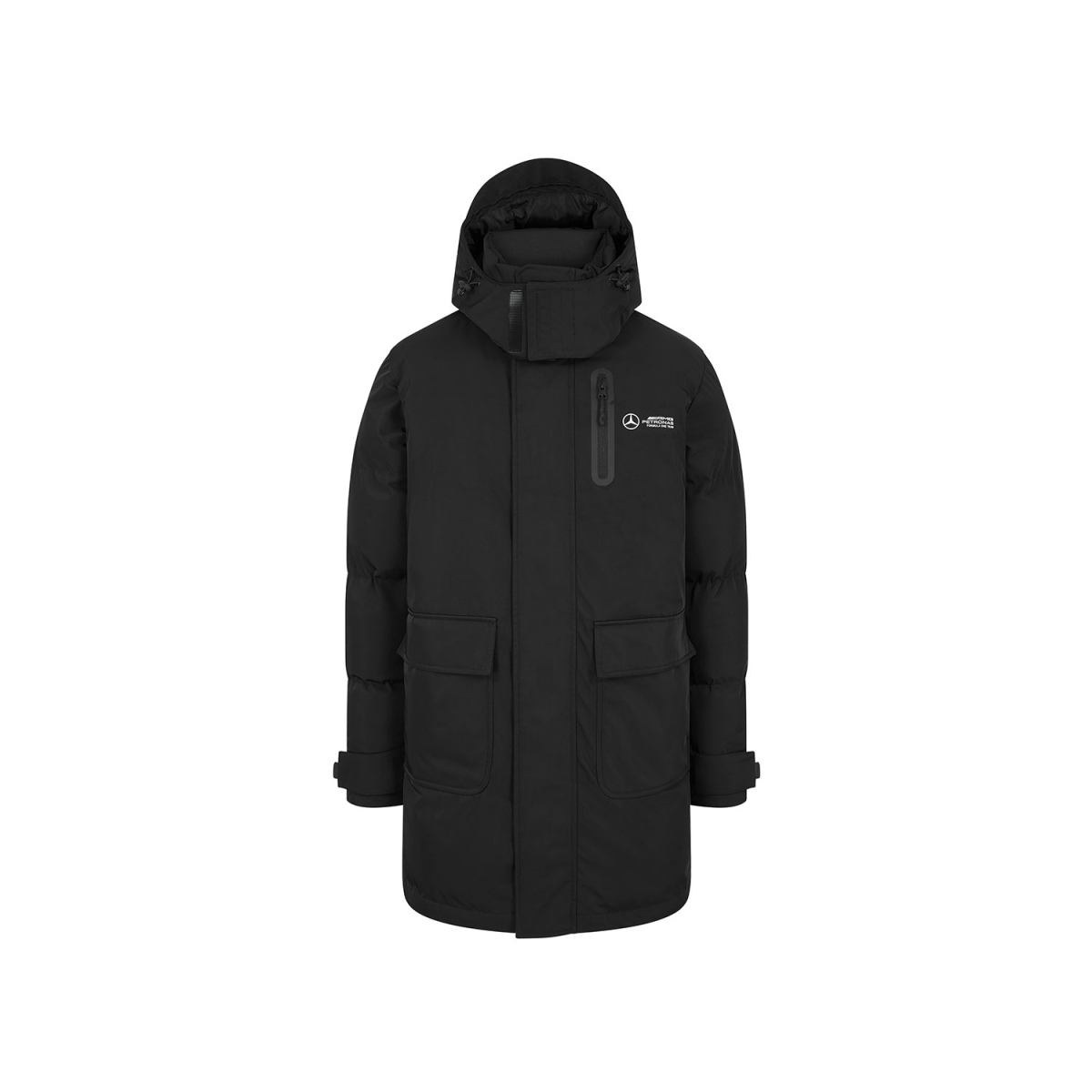 Mercedes AMG Petronas pánská bunda s kapucí Ultimate black F1 Team 2024