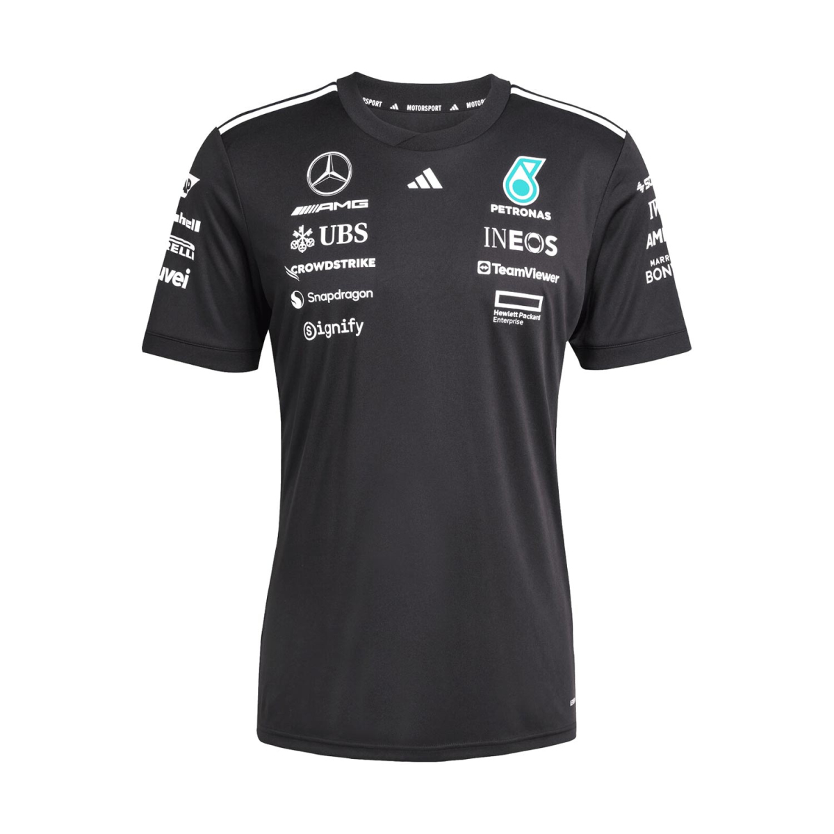 Mercedes AMG Petronas dámské tričko official Teamline Replica black F1 Team 2025