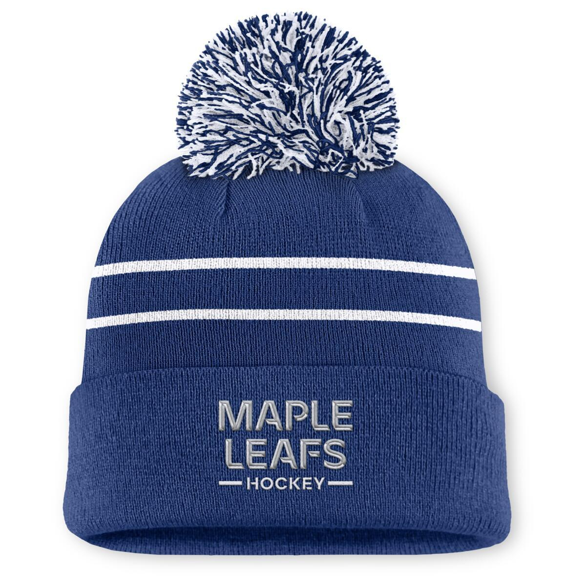 Toronto Maple Leafs dámská zimní čepice Authentic Pro W/Cap Cuffed Pom Beanie