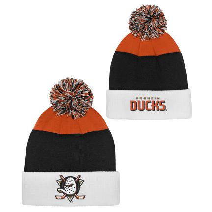 Anaheim Ducks dětská zimní čepice Essentials Cuffed Knit W Pom