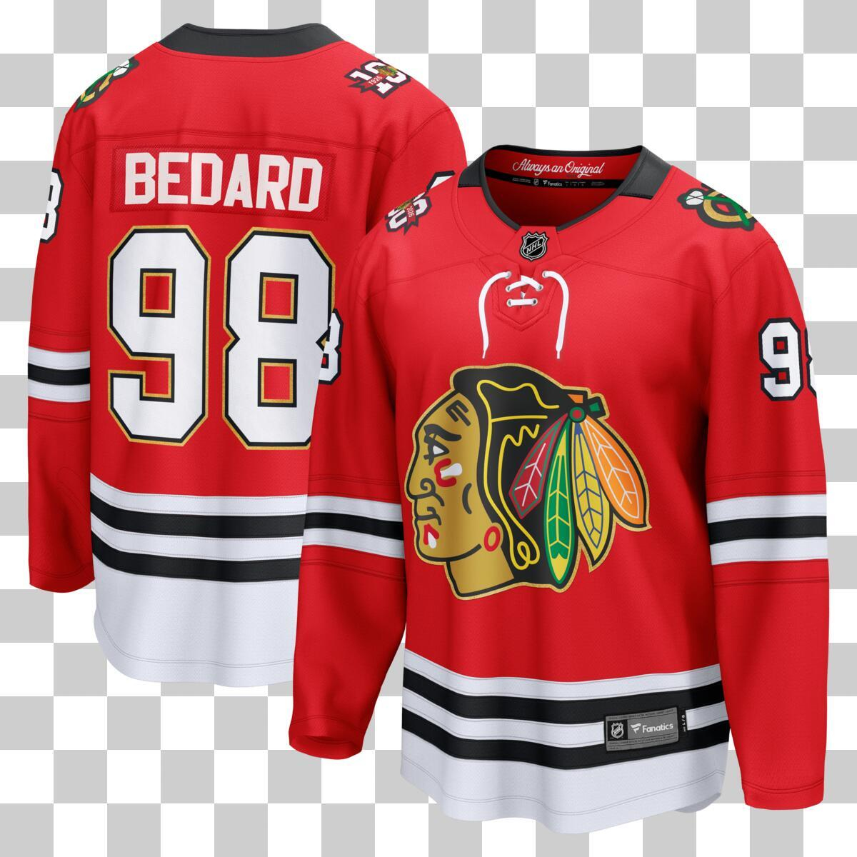 Chicago Blackhawks hokejový dres Connor Bedard #98 Centennial Home Breakaway Jersey