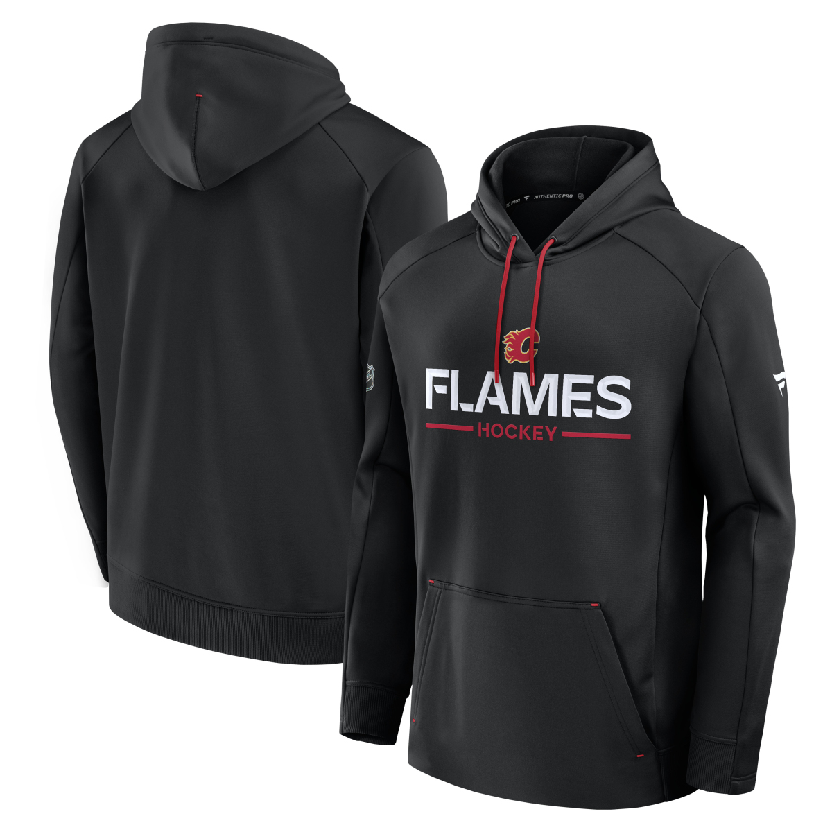 Calgary Flames pánská mikina s kapucí Authentic Pro Rink Poly Fleece POH