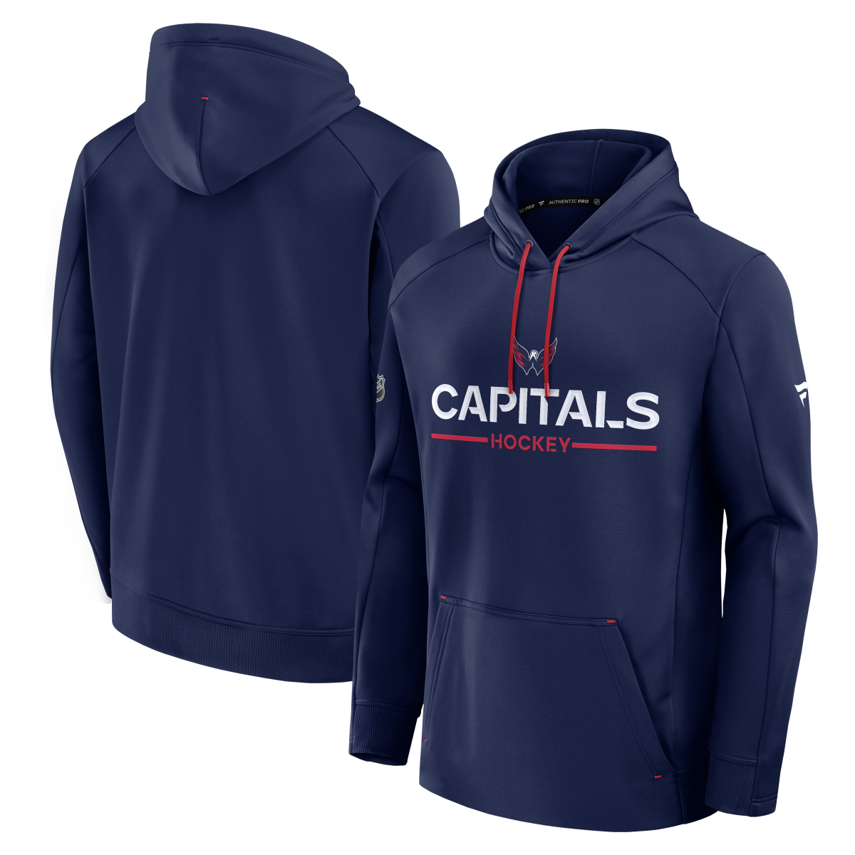 Washington Capitals pánská mikina s kapucí Authentic Pro Rink Poly Fleece POH