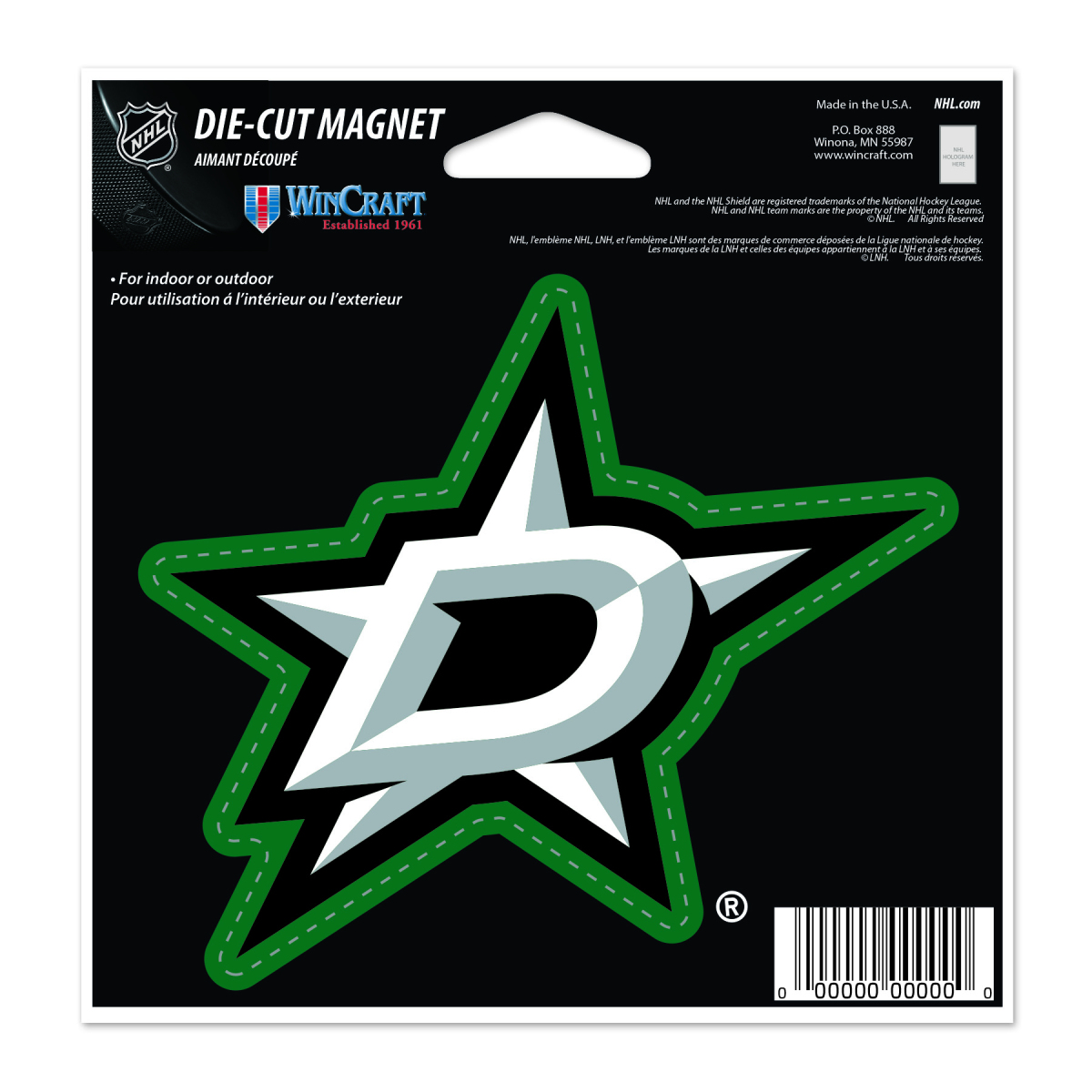 Dallas Stars magnetka Die Cut