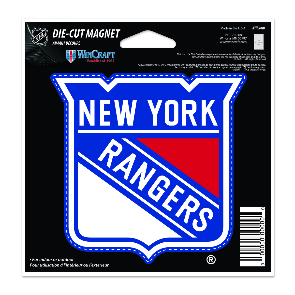 New York Rangers magnetka Die Cut