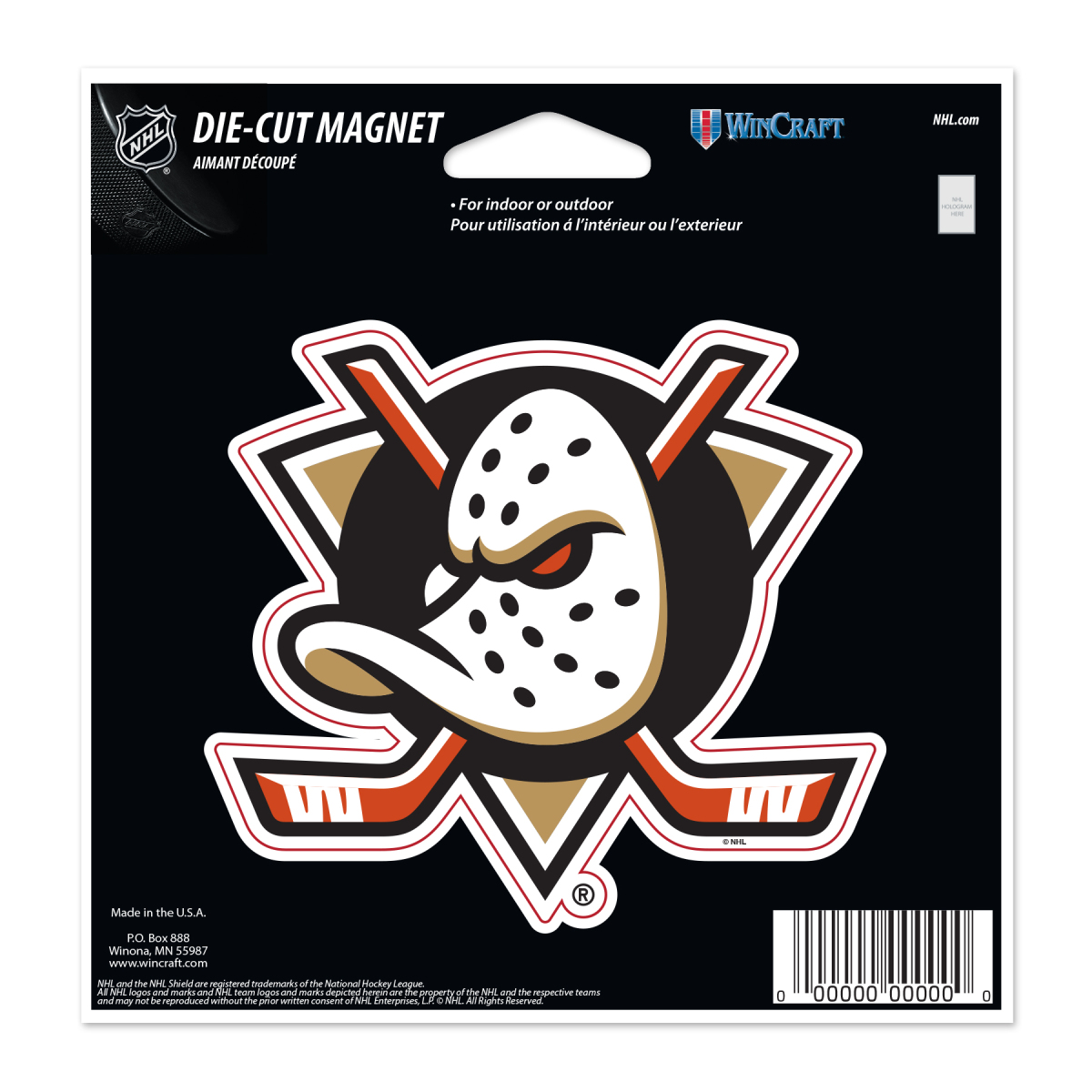 Anaheim Ducks magnetka Die Cut