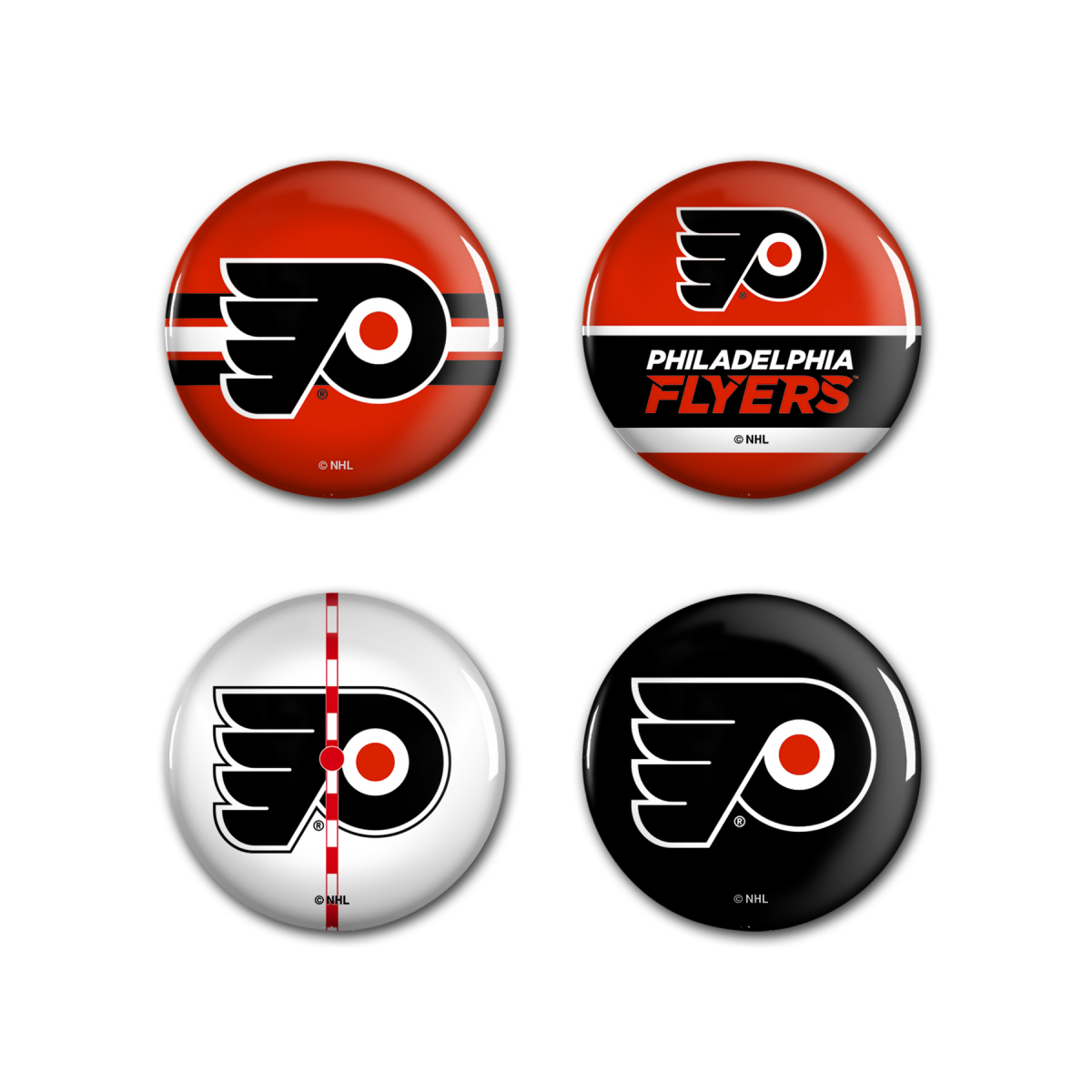 Philadelphia Flyers placka Button 4 Pack