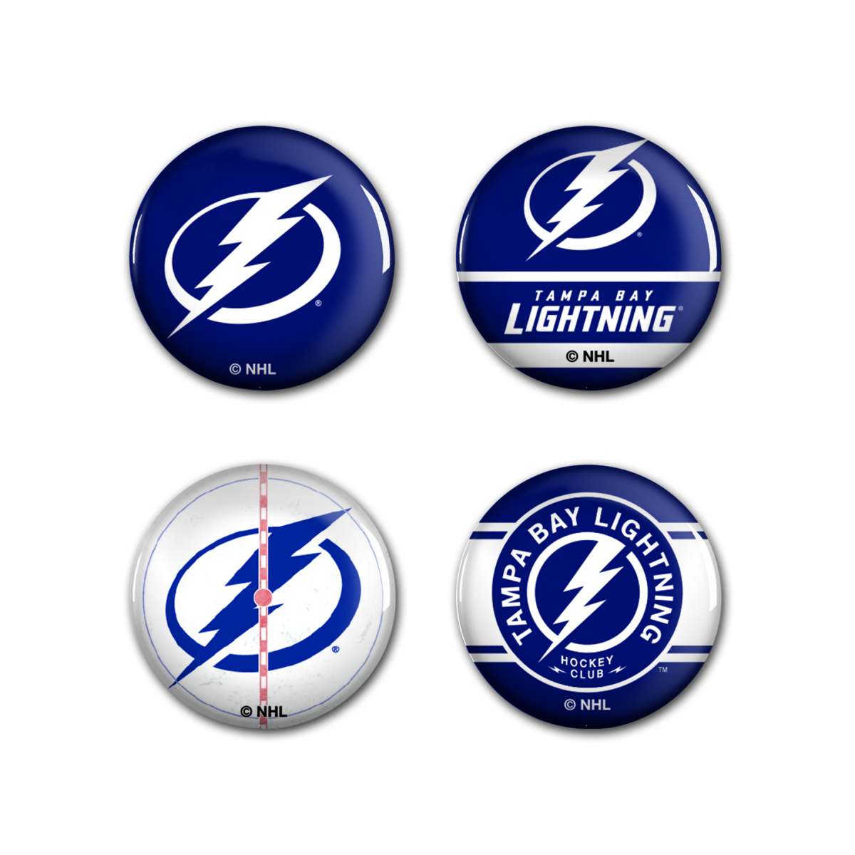 Tampa Bay Lightning placka Button 4 Pack