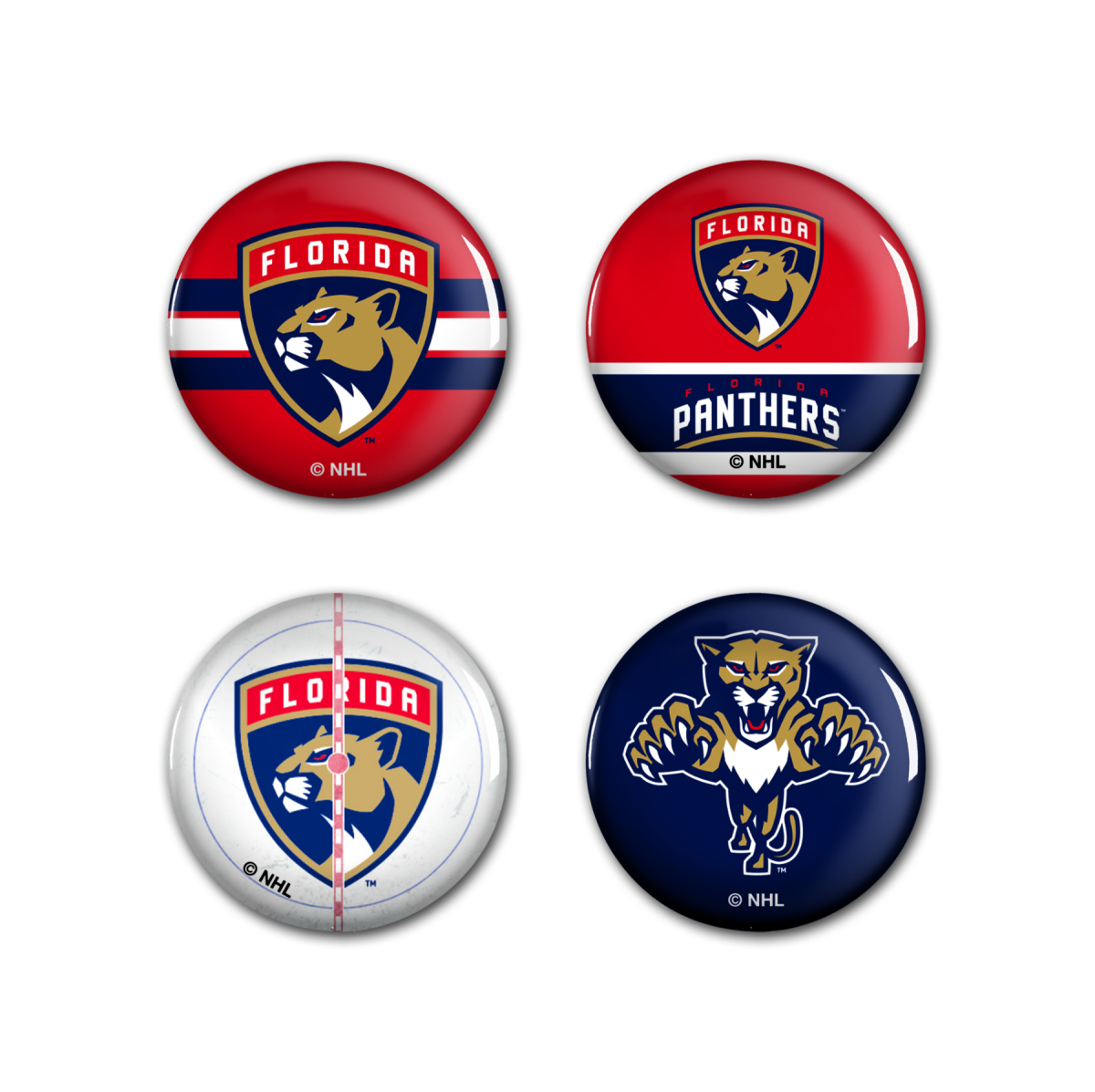 Florida Panthers placka Button 4 Pack
