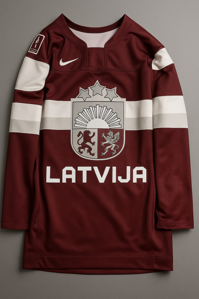 Hokejové reprezentace hokejový dres Latvia NIKE IIHF World Championships replica