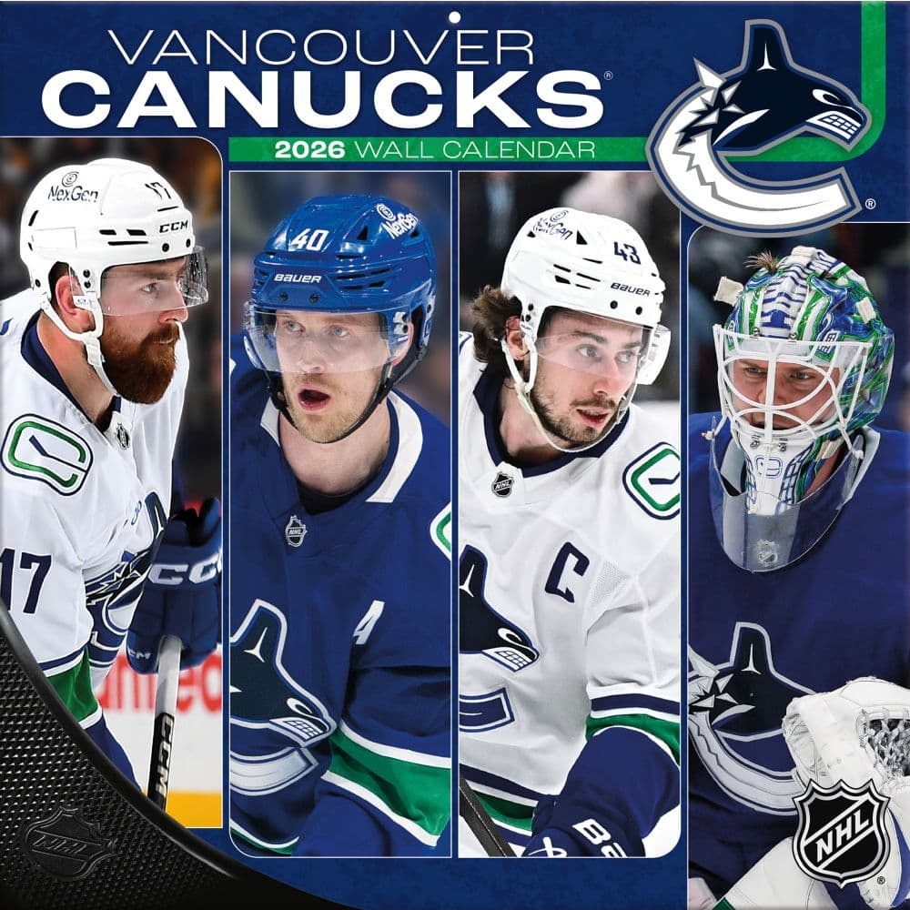 Vancouver Canucks kalendář 2026 Wall
