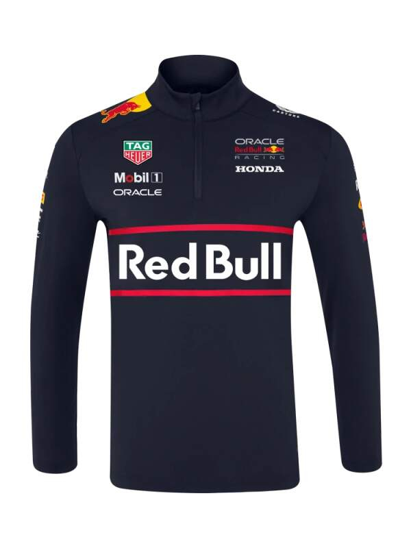 Red Bull Racing pánská mikina 1/4 Zip official Teamline Replica navy F1 Team 2025