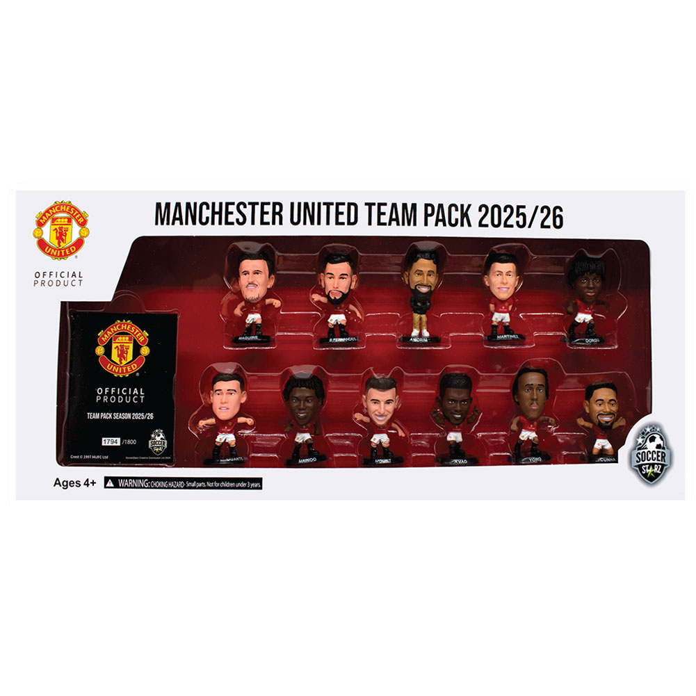 Manchester United figurka SoccerStarz Season 25-26 Player Team Pack limited edition only 1800 pieces