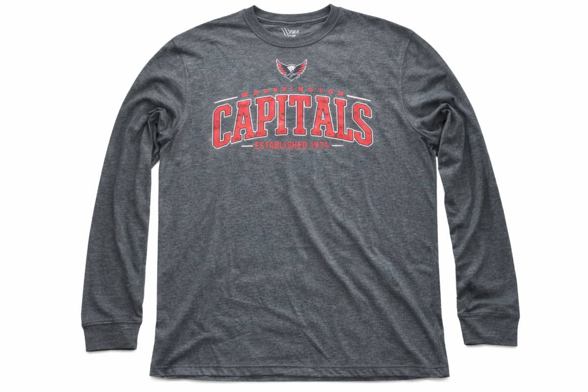 Washington Capitals pánské tričko s dlouhým rukávem blue Mesh Text LS