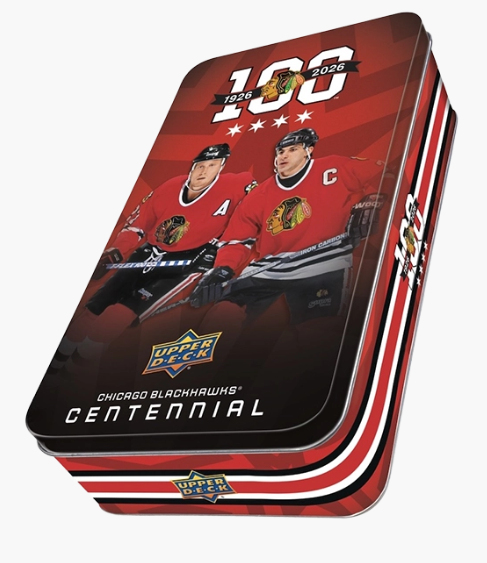 NHL boxy hokejové karty NHL 2025-26 Upper Deck Chicago Blackhawks NHL Centennial Hobby Box