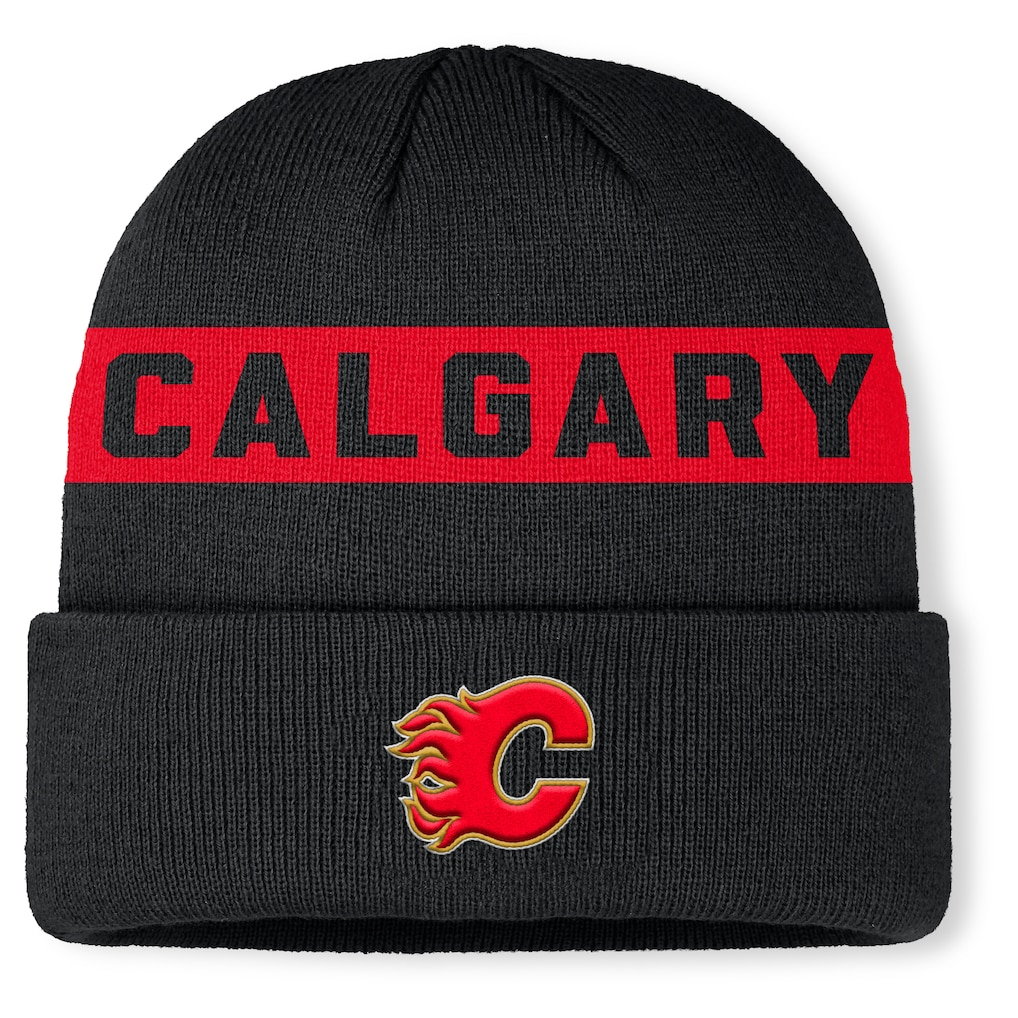 Calgary Flames zimní čepice Authentic Pro A/Cap Cuffed inscription