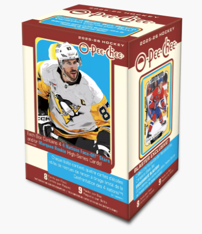 NHL boxy hokejové karty NHL 025-26 Upper Deck O-Pee-Chee Blaster Box