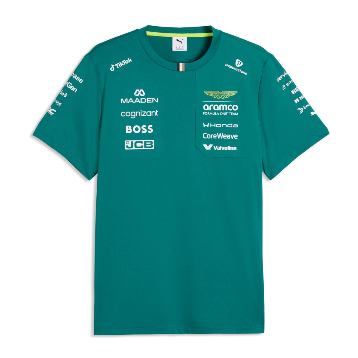 Aston Martin pánské tričko green official Teamline Replica F1 Team 2026