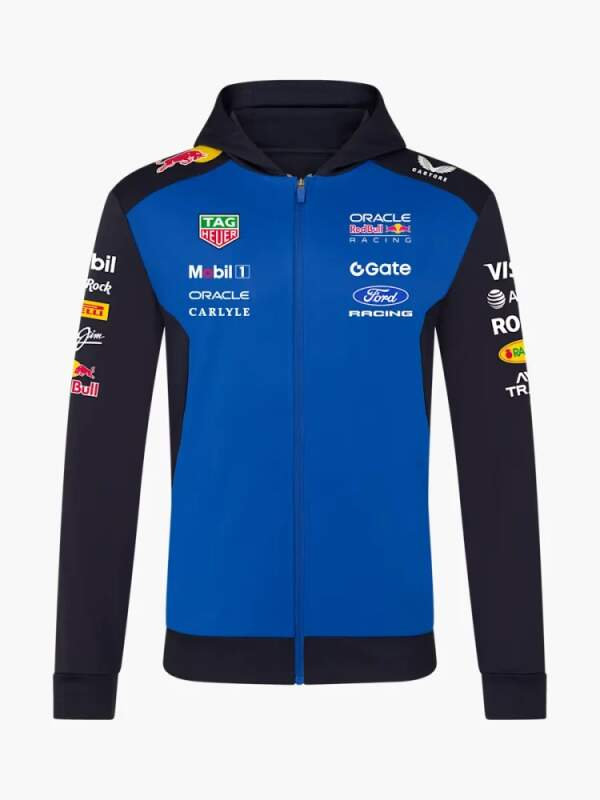 Red Bull Racing pánská mikina s kapucí zip official Teamline Replica F1 Team 2026