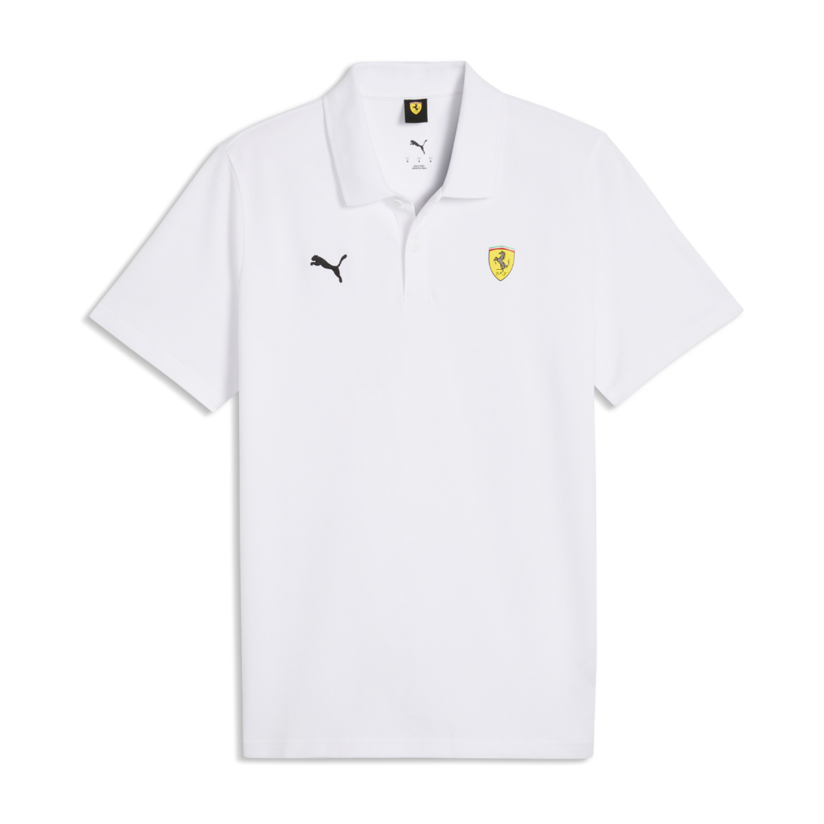 Ferrari pánské polo tričko Logo small white F1 Team 2026