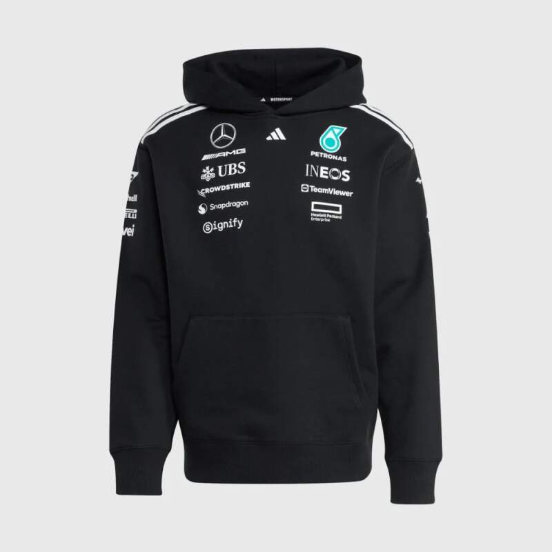 Mercedes AMG Petronas pánská mikina s kapucí official Teamline Replica F1 Team 2025