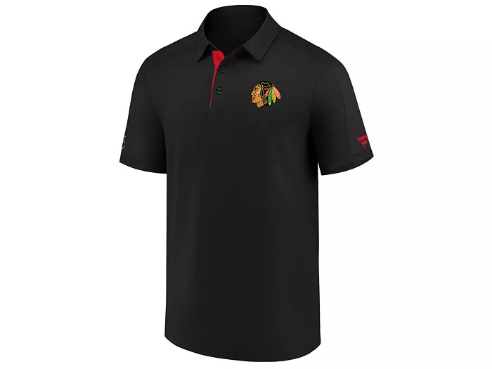 Chicago Blackhawks pánské tričko NHL Authentic Rinkside Performance Polo black