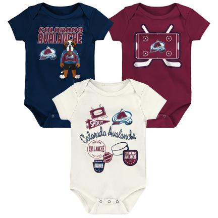 Colorado Avalanche dětské body Littlest Player 3Pk Creeper Se