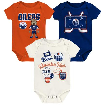 Edmonton Oilers dětské body Littlest Player 3Pk Creeper Se