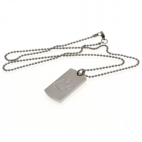 Newcastle United řetízek na krk se psí známkou Engraved Dog Tag & Chain