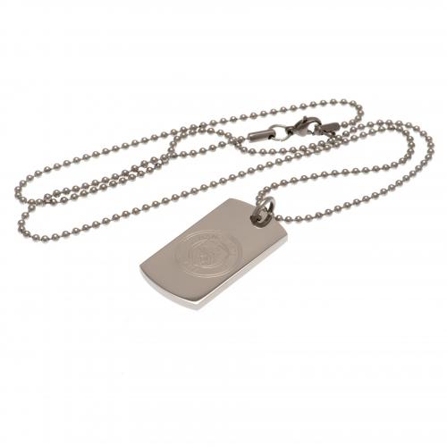 Manchester City řetízek na krk se psí známkou Engraved Dog Tag & Chain