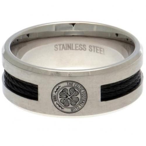 FC Celtic prsten Black Inlay Small