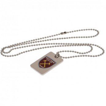 West Ham United řetízek na krk se psí známkou Enamel Crest Dog Tag & Chain