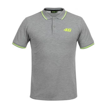 Valentino Rossi pánské polo tričko grey logo VR46 yellow Core