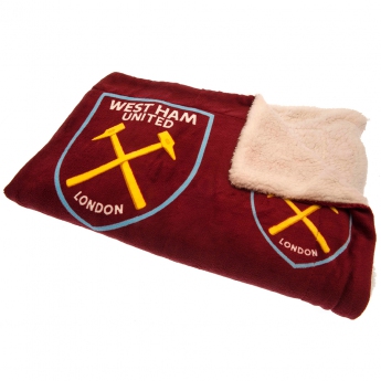 West Ham United deka Sherpa Fleece Blanket