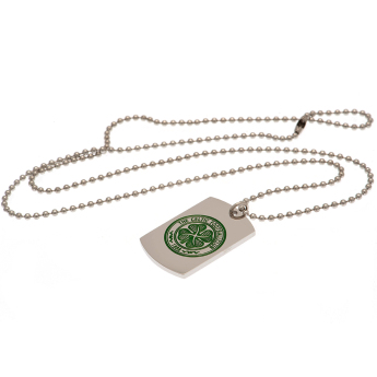 FC Celtic řetízek na krk se psí známkou Enamel Crest Dog Tag & Chain