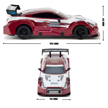 West Ham United auto na dálkové ovládání Radio Control Sportscar 1:24 Scale