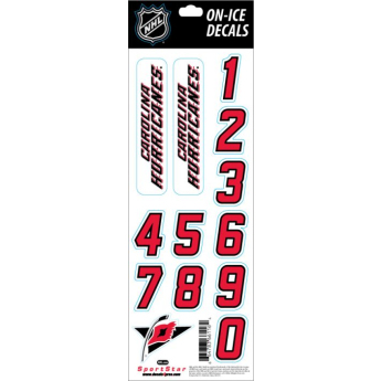 Carolina Hurricanes samolepky na helmu Decals white retro