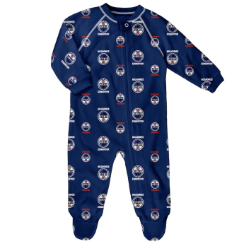 Edmonton Oilers dětské dupačky Full Zip Allover Print Coverall Blue