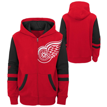 Detroit Red Wings dětská mikina s kapucí faceoff colorblocked fleece full-zip