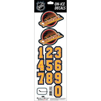 Vancouver Canucks samolepky na helmu decals retro